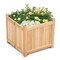 Natural Solid Wood Folding Planter Box with Removable Base and Drainage Hole